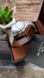 Coach Preston White Ceramic Ladies Watch - Image 3