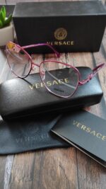 Versace V-Lady Pink Metallized Ladies Eyeglasses - Image 2