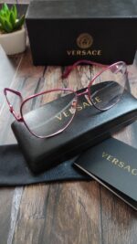 Versace V-Lady Pink Metallized Ladies Eyeglasses - Image 3