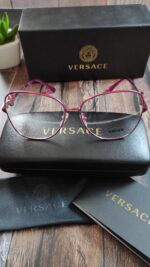 Versace V-Lady Pink Metallized Ladies Eyeglasses - Image 6