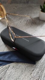 Tommy Hilfiger Gold & Grey Ladies Eyeglasses - Image 3