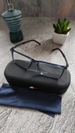 Tommy Hilfiger Blue Rectangular Mens Eyeglasses - Image 2