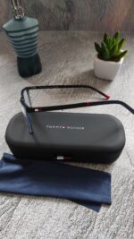 Tommy Hilfiger Blue Rectangular Mens Eyeglasses - Image 3