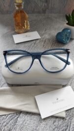 Swarovski Blue Crystal Gradient Frame Ladies Eyeglasses - Image 5