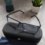 Tommy Hilfiger Blue Rectangular Mens Eyeglasses