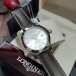 Longines Conquest Silver Sunray Mens Watch
