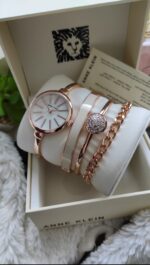 Anne Klein Trend Rose Gold Ladies Watch & Bracelet Set - Image 2
