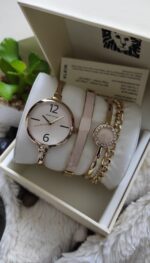 Anne Klein Trend Blush Pink Ladies Watch & Bracelet Set - Image 4
