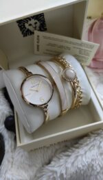 Anne Klein Trend Blush Pink Ladies Watch & Bracelet Set - Image 2