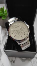 Emporio Armani Renato Silver Mens Chronograph Watch - Image 6