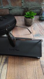 Calvin Klein Matte Gunmetal Mens Sunglasses - Image 3