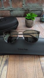Calvin Klein Matte Gunmetal Mens Sunglasses - Image 5