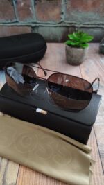 Hugo Boss Matte Brown Aviator Sunglasses - Image 2
