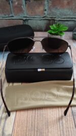 Hugo Boss Matte Brown Aviator Sunglasses - Image 4