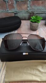 Hugo Boss Matte Brown Aviator Sunglasses - Image 5