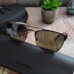 Calvin Klein Matte Gunmetal Mens Sunglasses