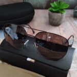 Hugo Boss Matte Brown Aviator Sunglasses