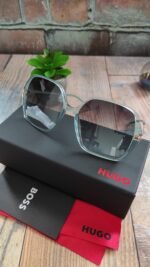 Hugo Boss Mint Green Square Ladies Sunglasses - Image 2