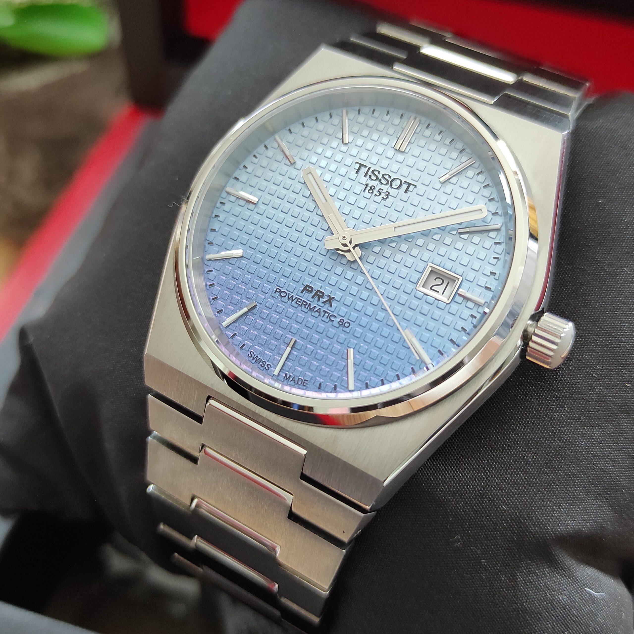 IMG_20260525_143211 Tissot PRX Ice Blue Gradient Dial Mens Automatic Watch - Image 1